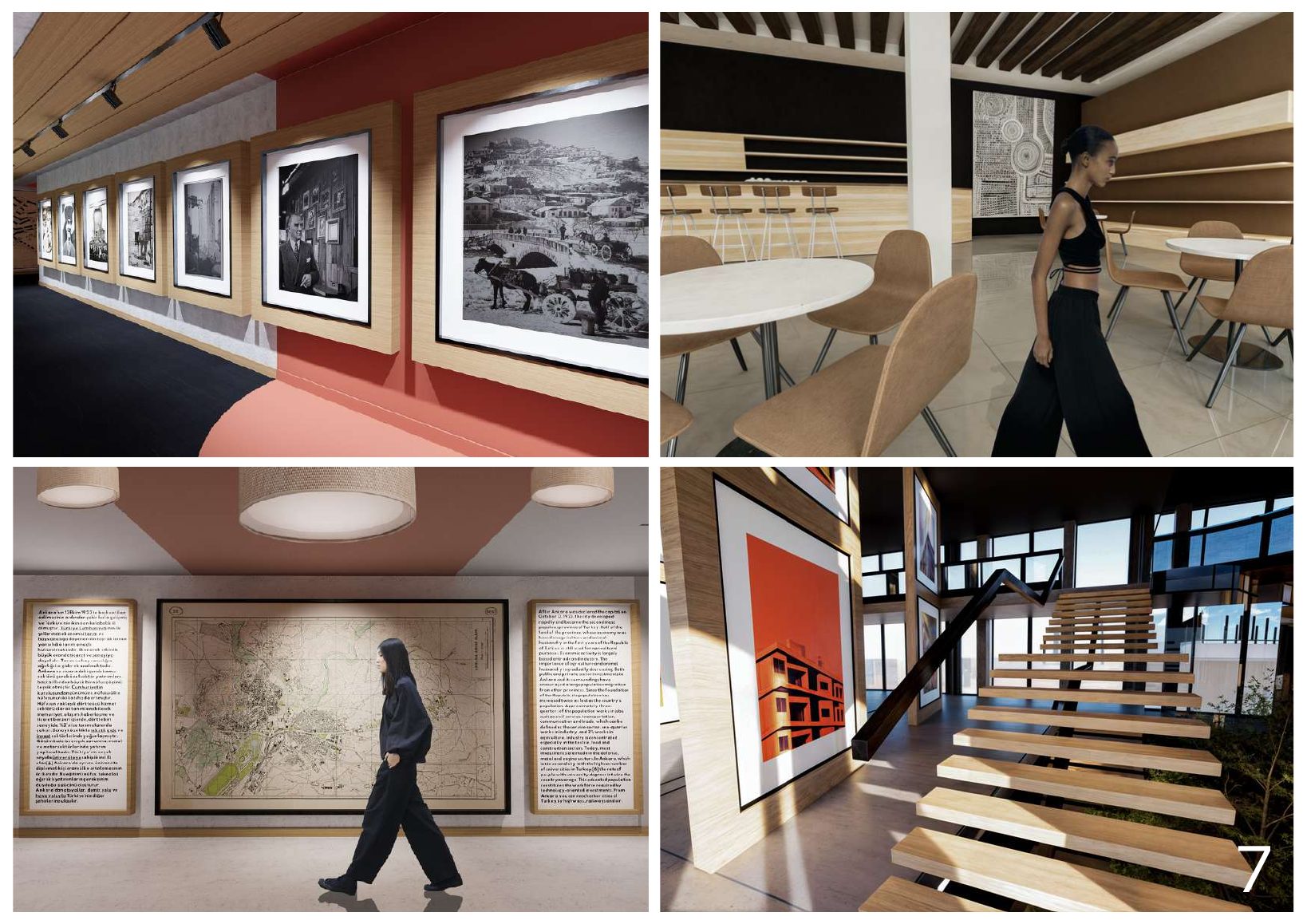Ankara City Museum — exhibition and cafe renders