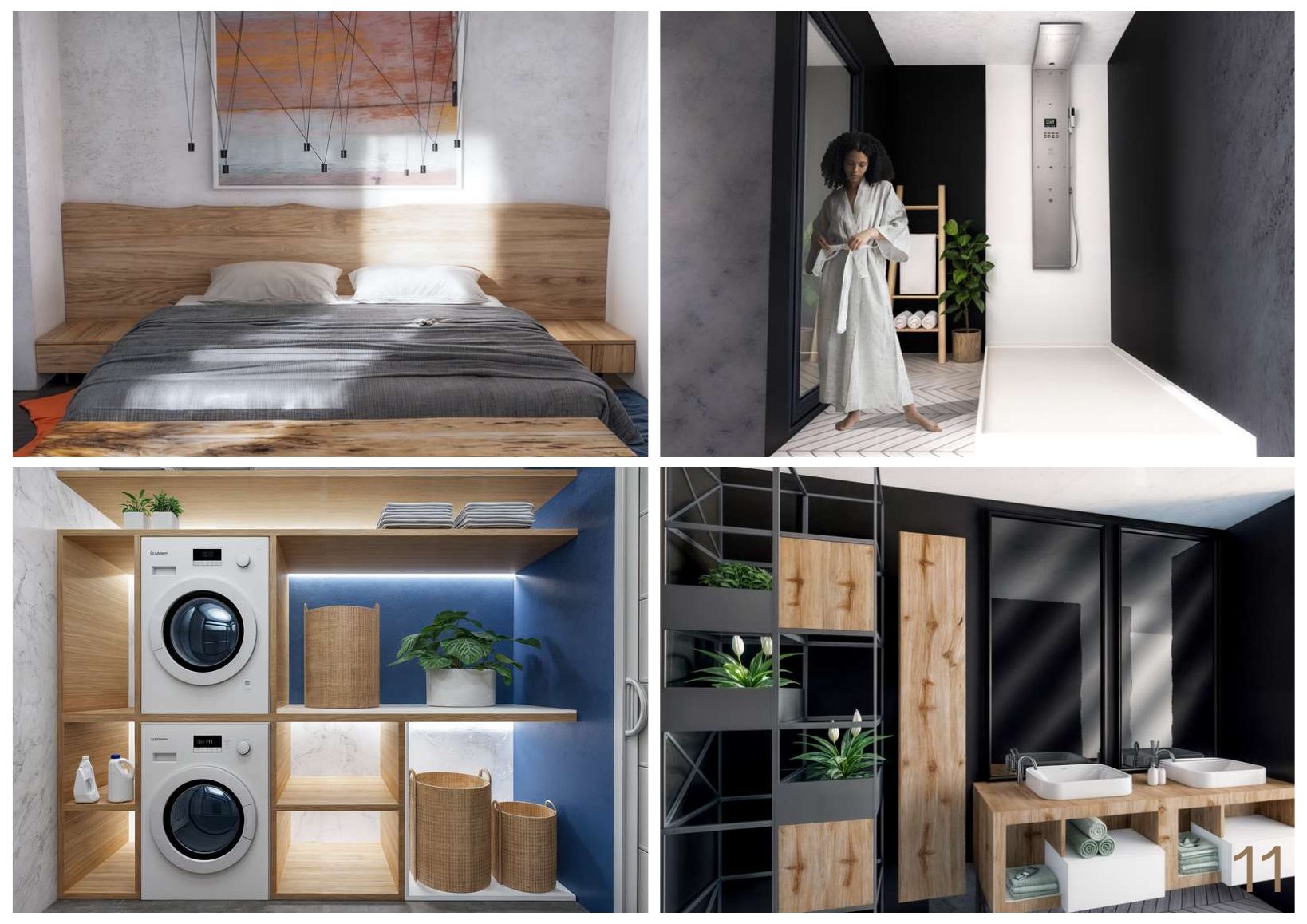 BioAltitudes — bedroom and bathroom renders