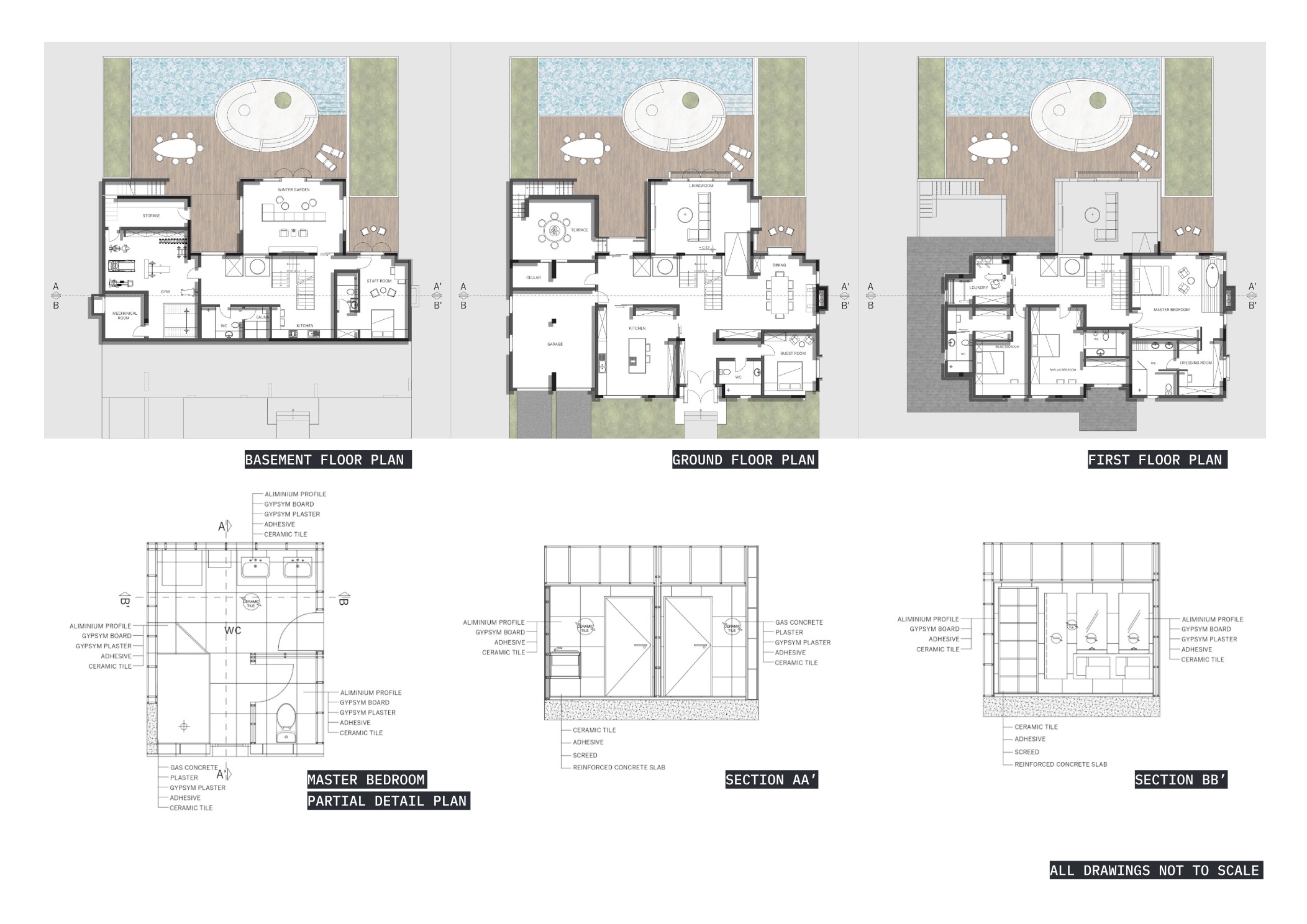 Altitude House — floor plans and construction sections